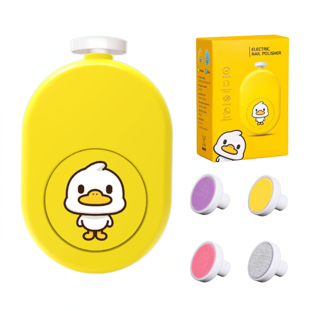 LUFFCABO electric baby nail trimmer, portable with colorful heads, perfect for baby grooming kit