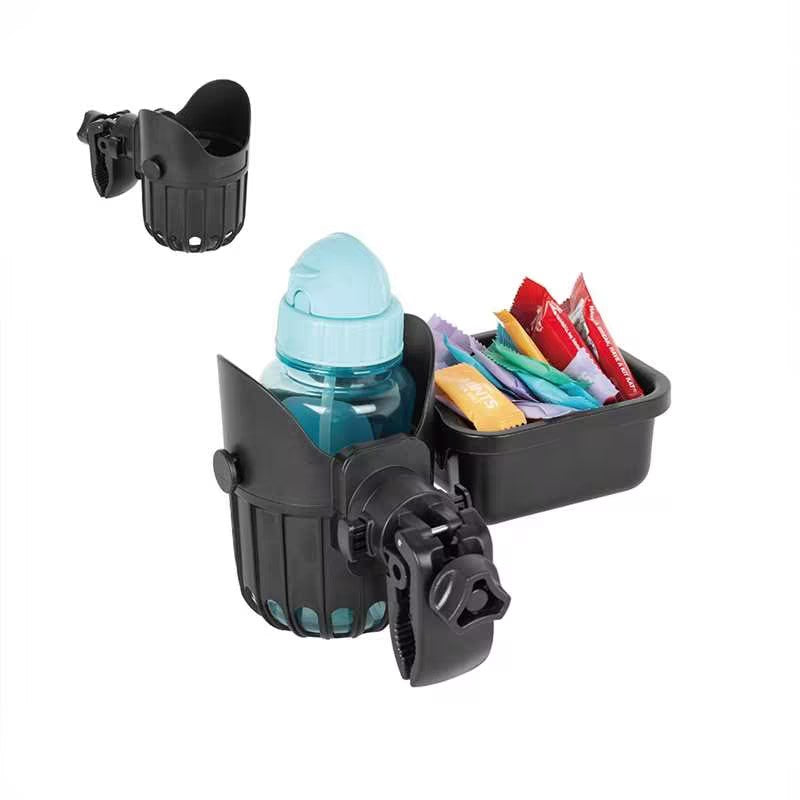 LUFFCABO stroller snack tray with cup holder, ideal stroller accessory for snacks and drinks