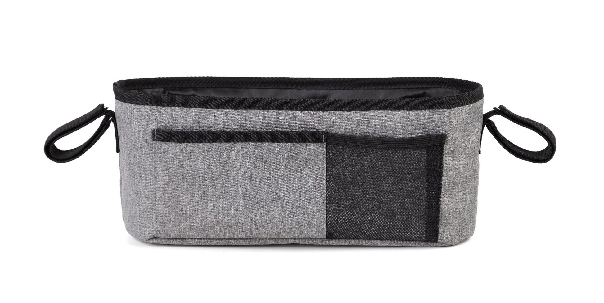 LUFFCABO stroller organizer with a sleek design, perfect for keeping baby essentials handy