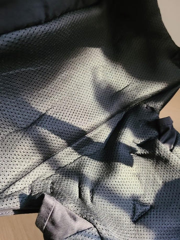 Textured fabric with a pattern on a flat surface