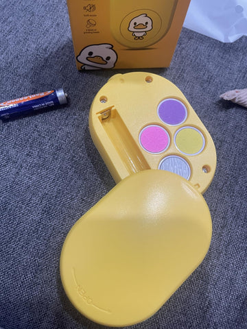 Yellow baby nail file with four different grinding head 