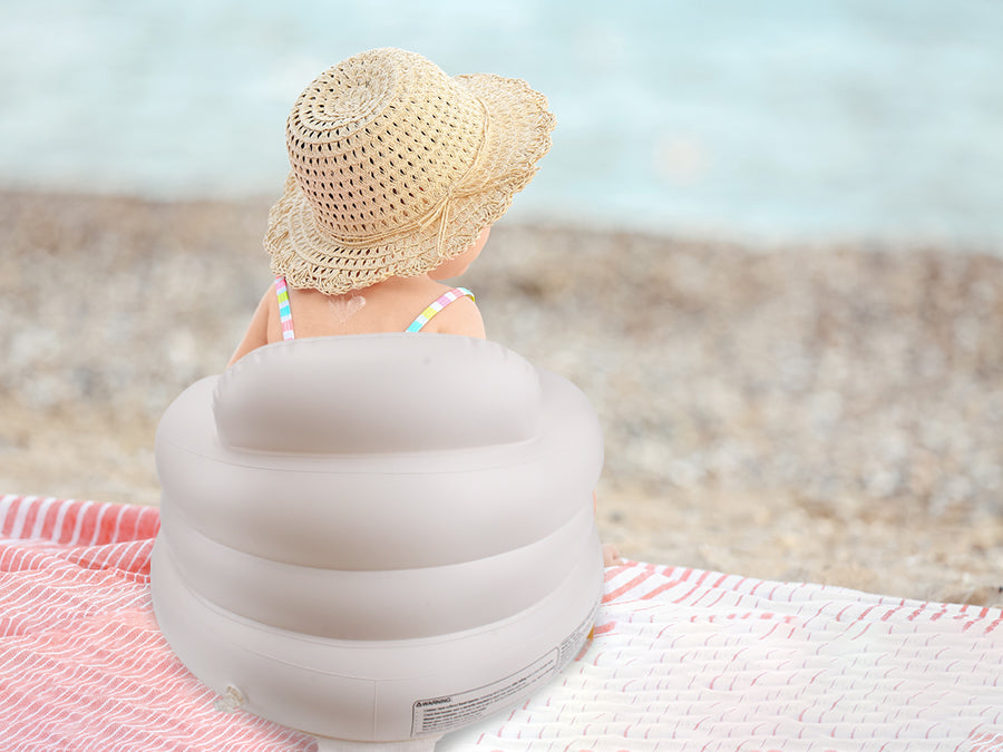 LUFFCABO inflatable floor seat is designed with portable comfort for both indoors or outdoors activities with babies