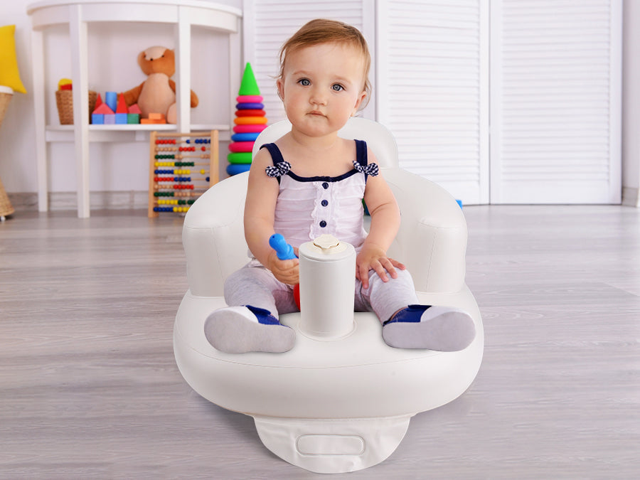 LUFFCABO inflatable baby seat, ideal for playroom use, providing support as a baby floor seat