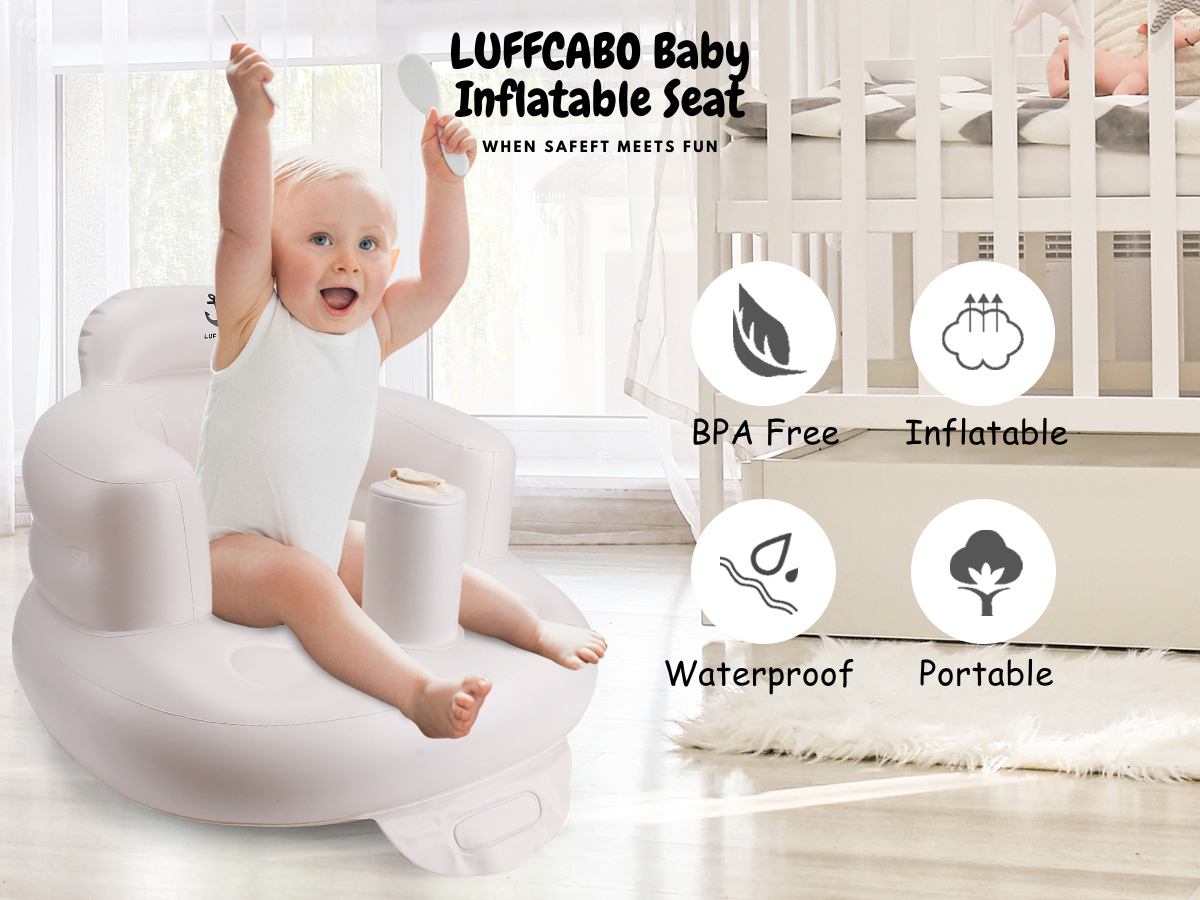 LUFFCABO inflatable baby seat, BPA-free and portable, perfect as a baby floor seat for infants