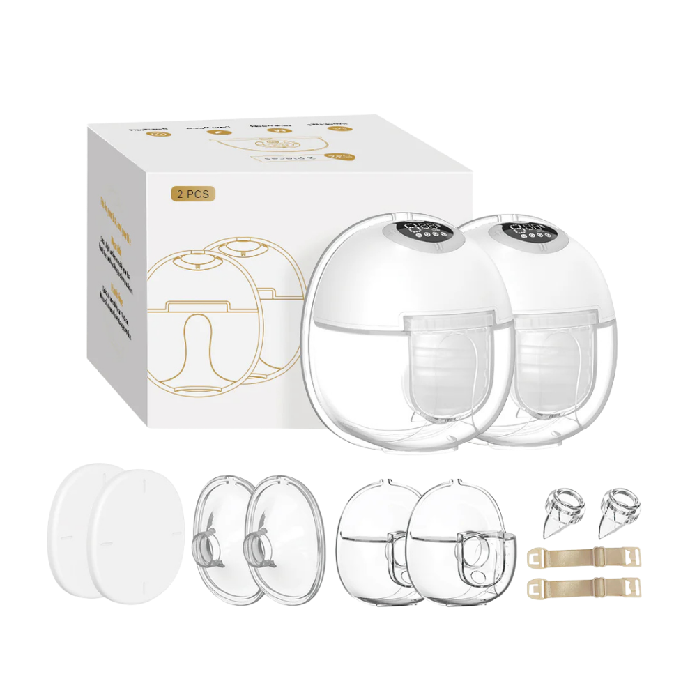 Clear silicone breast forms with accessories and packaging 
