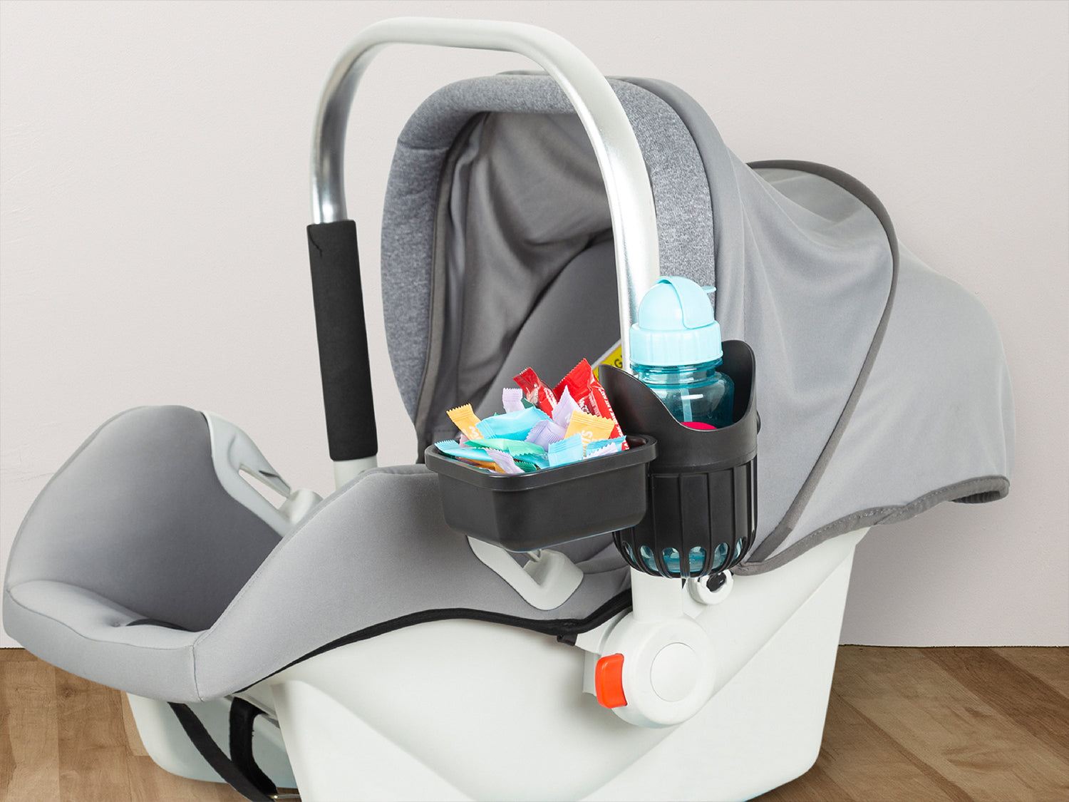 LUFFCABO car seat cup holder snack tray - Versatile stroller accessories attachment for traveling with babies