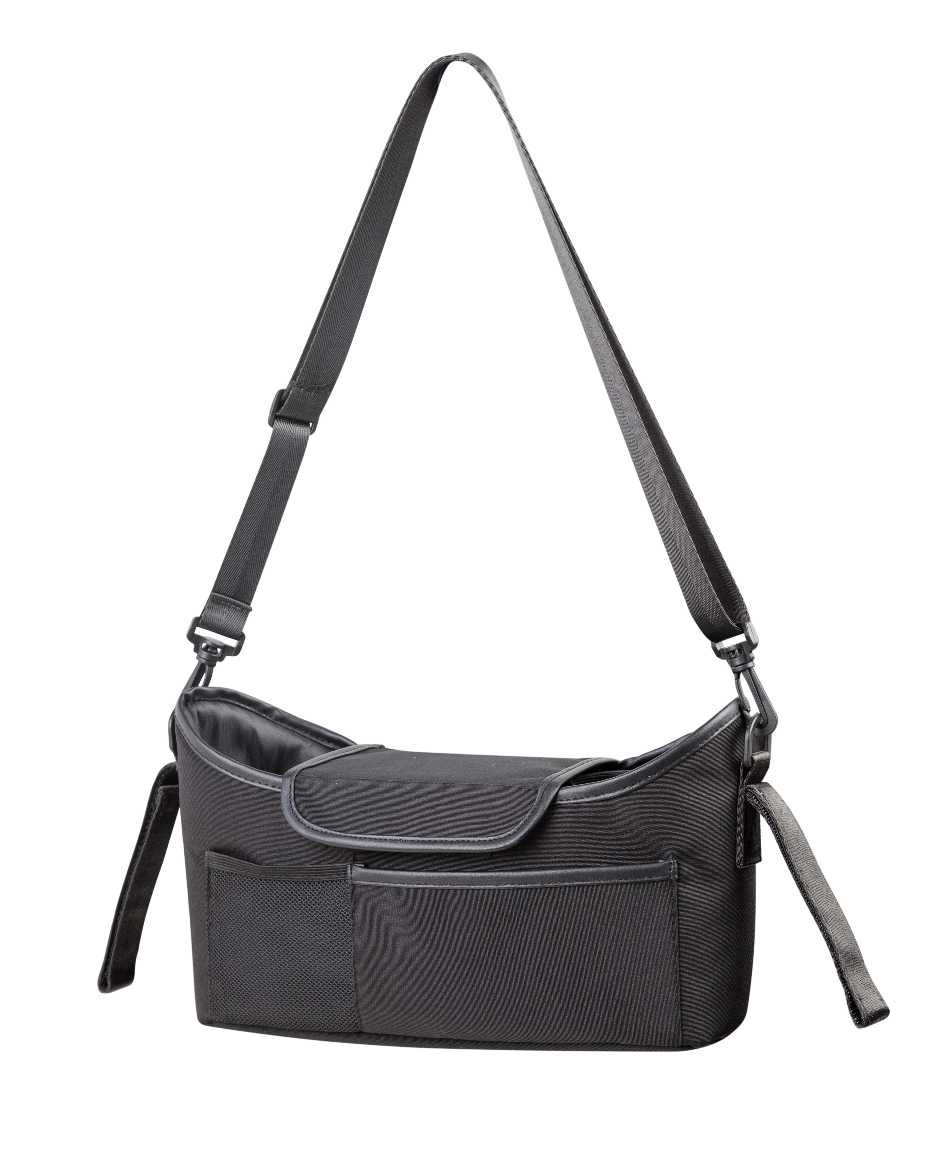 The LUFFCABO stroller organizer caddy with shoulder straps can be turned into a crossbody bag or a shoulder bag for women