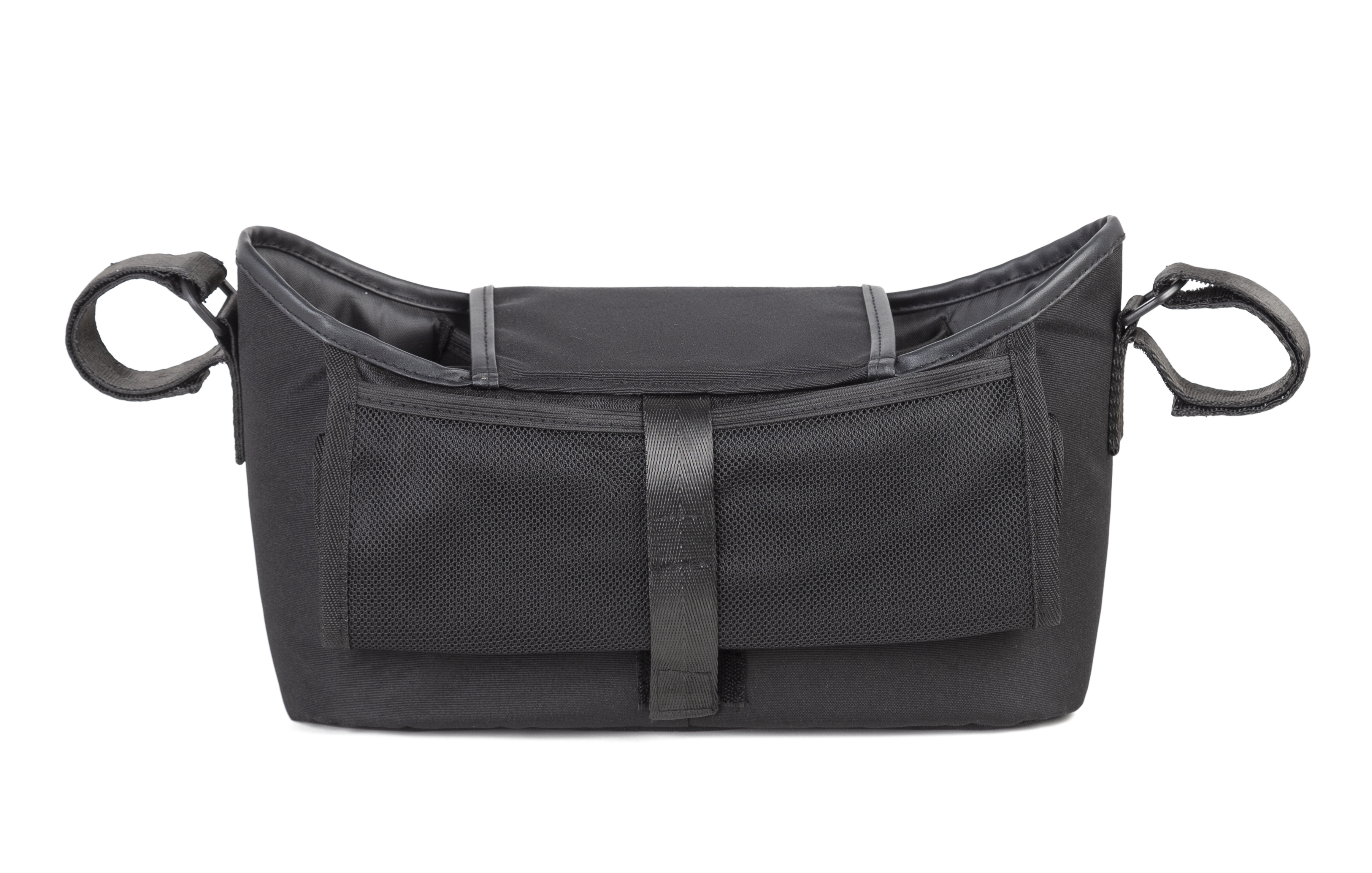 LUFFCABO stroller organizer with expandable mesh pouch, perfect for storing baby essentials
